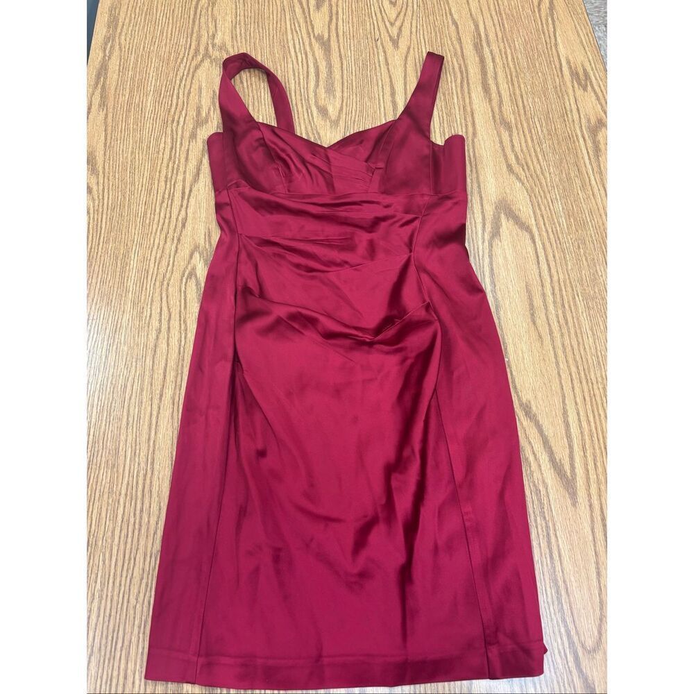 Radiant red dress by Donna Morgan